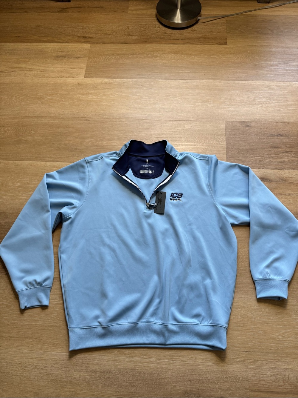 Fairway & Greene Light Blue Quarter-Zip Pullover Sweater